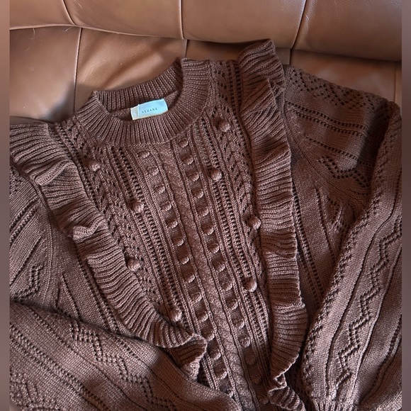 NWT SEZANE x MANOUSH Marva Pull Sweater Brown - Size M - Picture 3 of 7